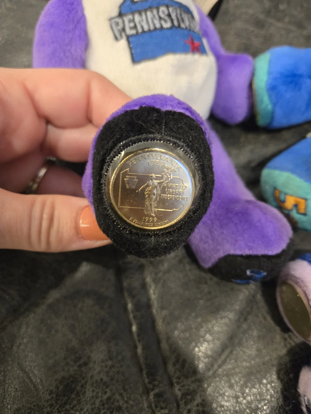 Limited Edition State Quarter Coin Bears – Collectible Plush  – Good - Picture 7 of 9